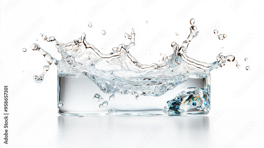 Vibrant abstract water splashes captured mid-motion, showcasing dynamic fluidity and energy. Vibrant abstract water splashes captured mid-motion, showcasing dynamic fluidity and energy.