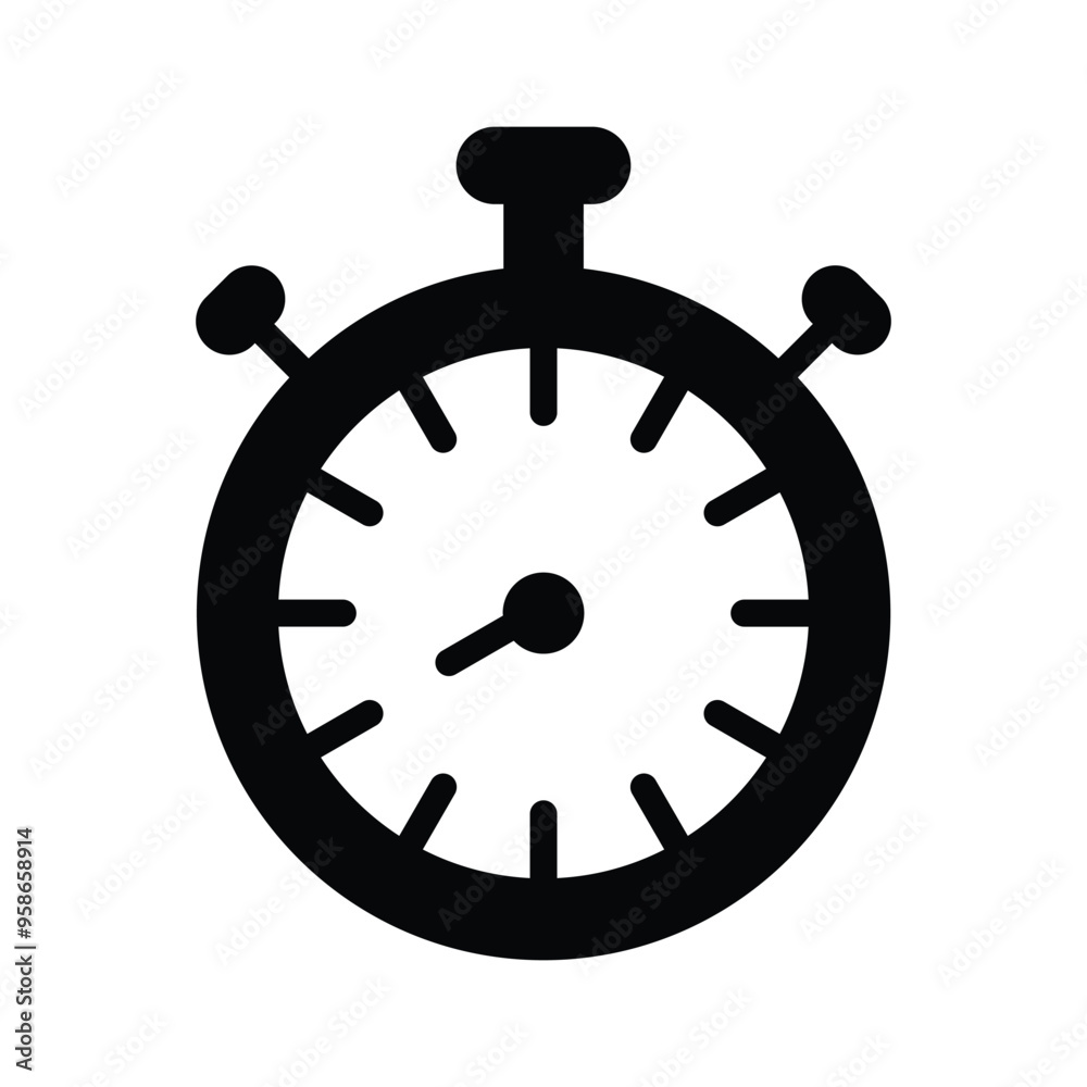 Mark every moment with this bold and clear stopwatch icon
