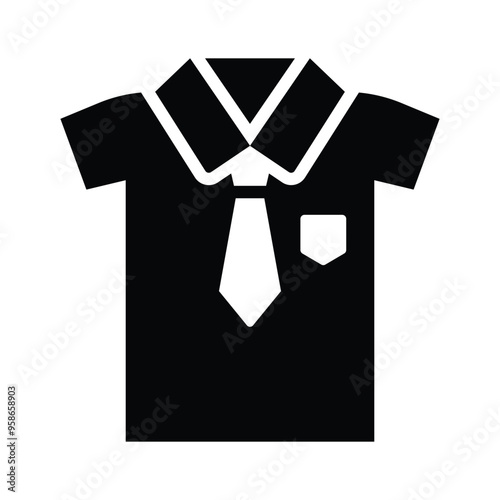 Elevate your projects with this neat and tidy school uniform shirt icon.