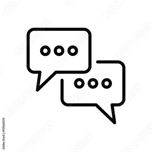 Chat Bubble Icon. Chat, message, message, sms, chat, chatting, talk line icon vector illustration