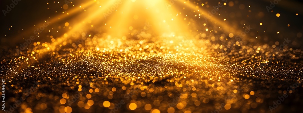 A golden light shines on the dark background, creating an atmosphere of award-winning movie moments A golden light shines on the dark background, creating an atmosphere of award-winning movie moments