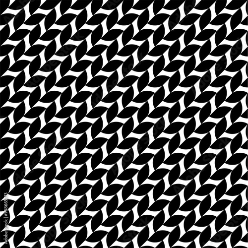 Seamless pattern with geometric motifs in black and white. Vector illustration.