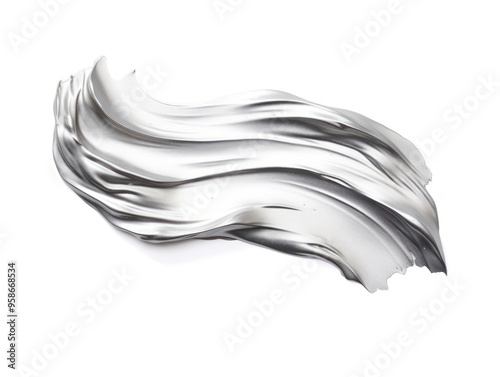 Silver panel wavy seamless texture paper texture background with design wave smooth light pattern on silver background softness soft silver shade with copy space