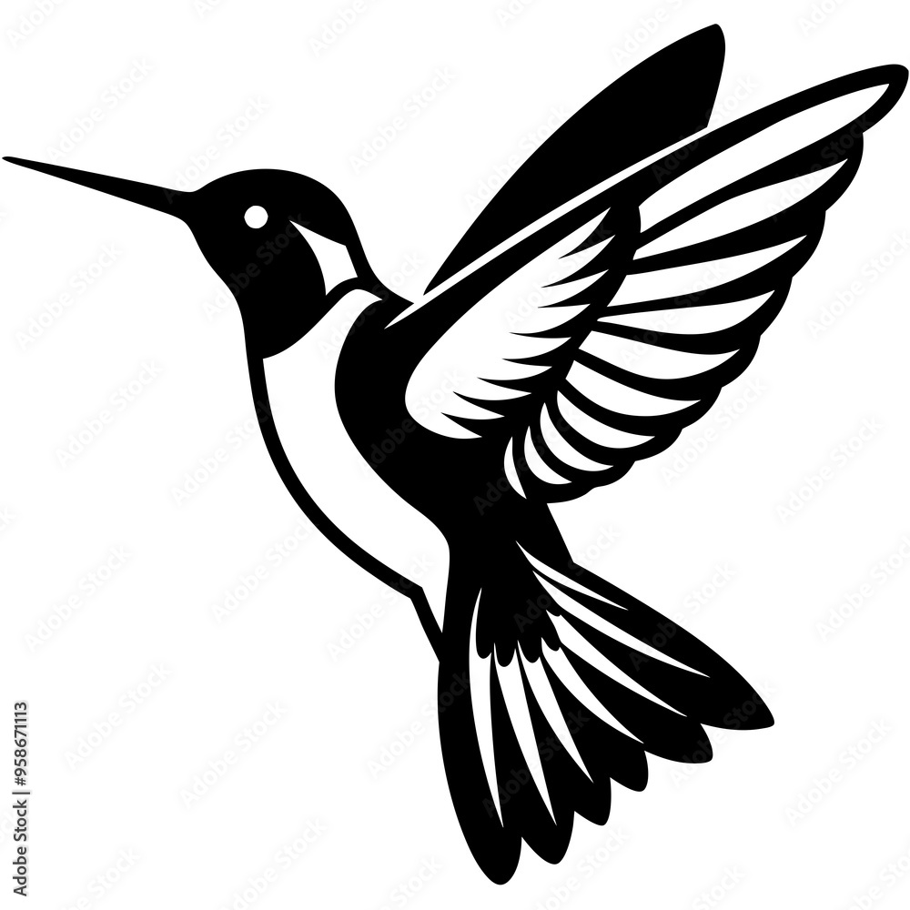 Fototapeta premium Hummingbird vector design on a white background