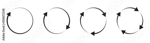 circle arrow icon. circular, refresh, reload, cycle icon symbol, vector illustration