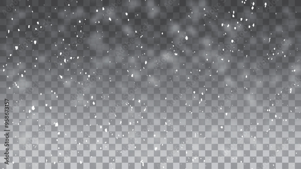 Realistic sparkling snow. Snowfall, blizzard, winter. Falling snowflakes. Realistic sparkling snow. Snowfall, blizzard, winter. Falling snowflakes.