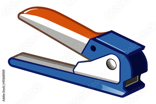 A staple remover vector art illustration