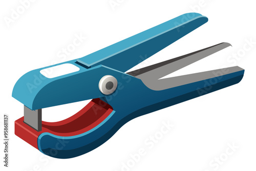 A staple remover vector art illustration