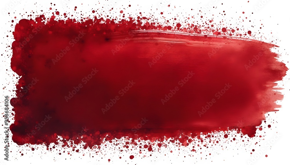 Abstract red brush stroke with splashes on white background. Abstract red brush stroke with splashes on white background.