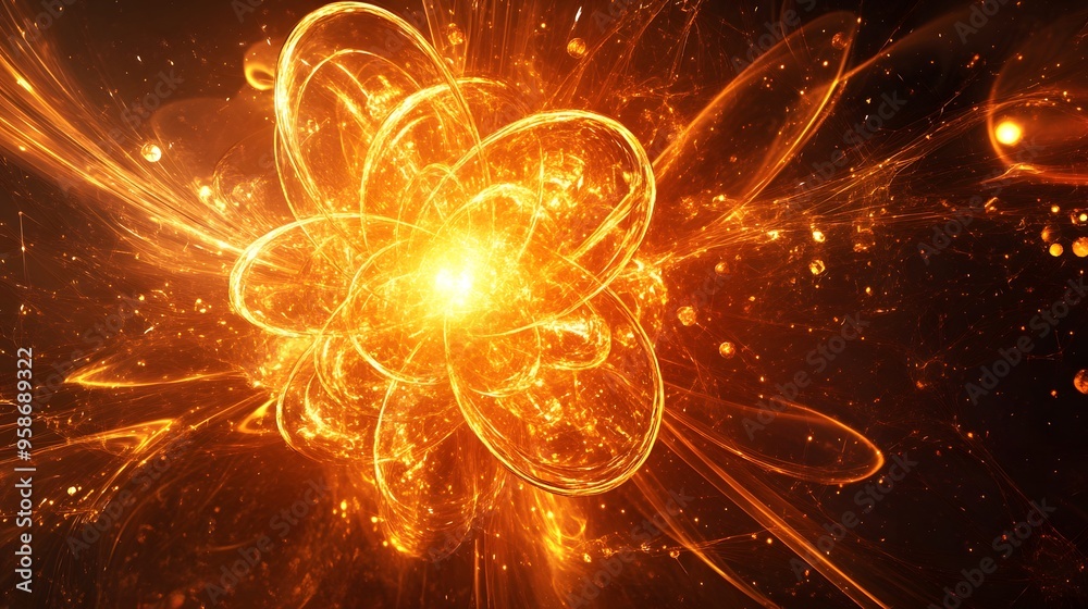 27. Elegant depiction of a nutrient atom with dynamic, radiant molecular patterns 27. Elegant depiction of a nutrient atom with dynamic, radiant molecular patterns