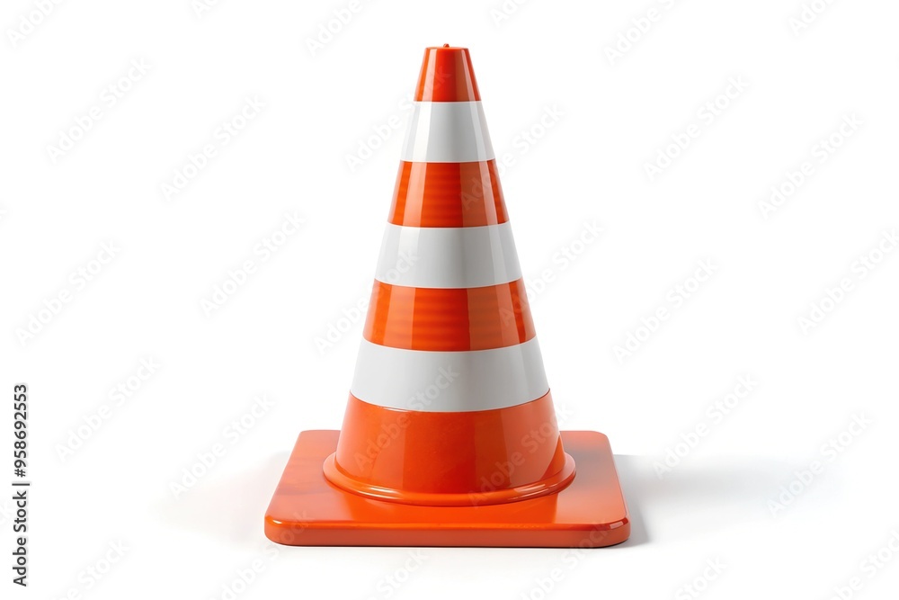 Traffic cone isolated on a white background Traffic cone isolated on a white background