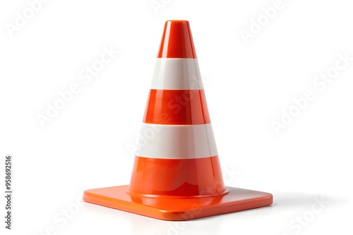 Traffic cone isolated on a white background