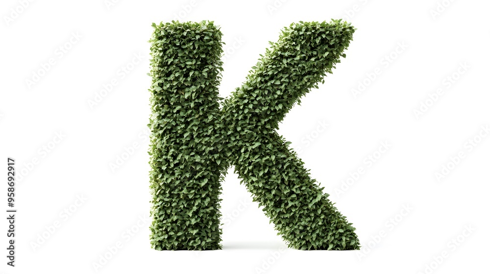 Hyper-Realistic Green Topiary Letter Hyper-Realistic Green Topiary Letter