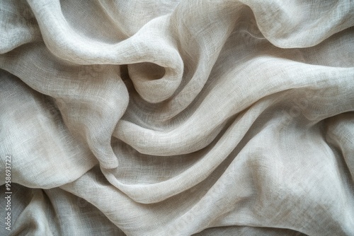 Abstract Wrinkled White Fabric Texture