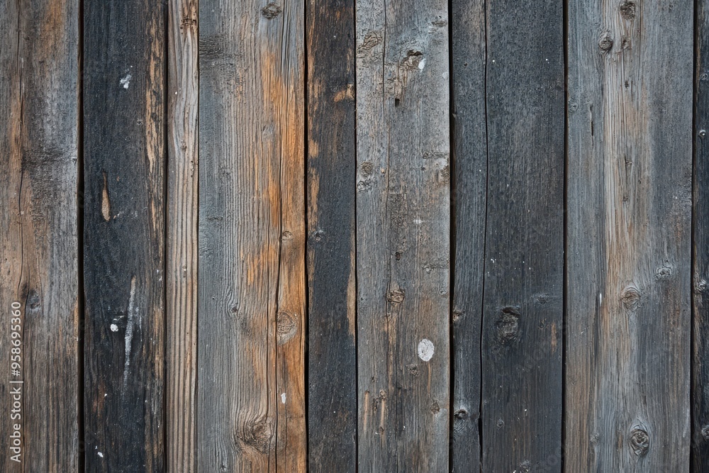 Closeup of Weathered Wooden Planks