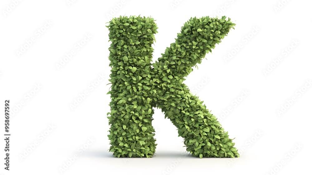 Hyper-Realistic Green Topiary Letter Hyper-Realistic Green Topiary Letter