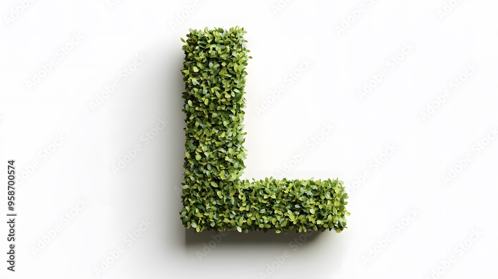 Hyper-Realistic Green Topiary Letter Hyper-Realistic Green Topiary Letter
