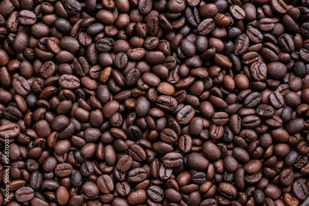 Roasted coffee beans for background Roasted coffee beans for background