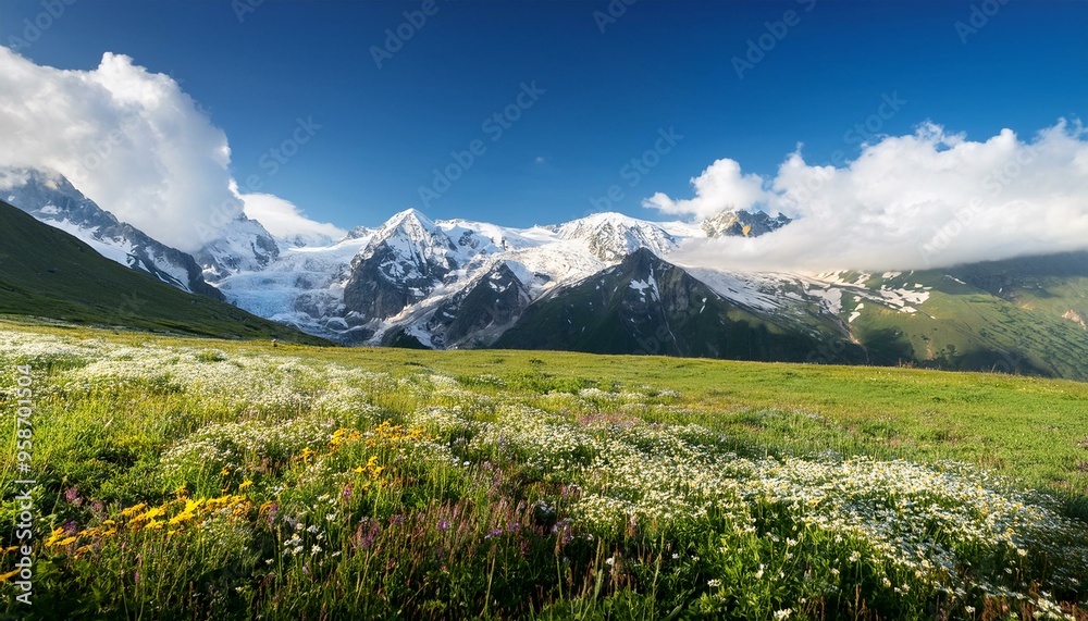 Meadow with Mountain View