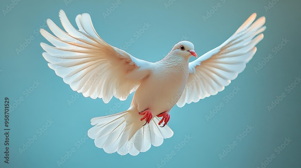 White Dove in Flight Generative AI White Dove in Flight Generative AI