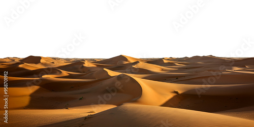 Sand Dune Desert Landscape Isolated, Transparent PNG Background