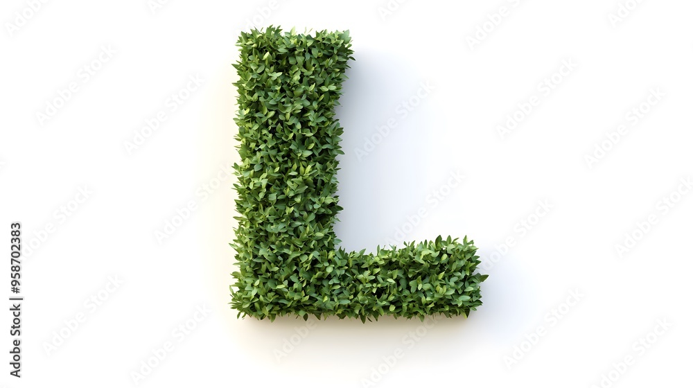 Hyper-Realistic Green Topiary Letter Hyper-Realistic Green Topiary Letter