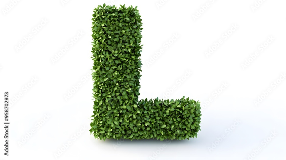Hyper-Realistic Green Topiary Letter Hyper-Realistic Green Topiary Letter