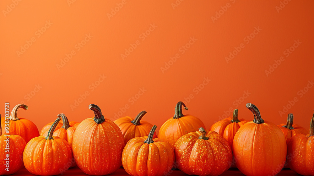 Halloween pumpkin autumn illustration with orange banner copy space background, october holiday decoration celebration with party poster design bat evil, spooky cute fear symbol cute happy face text Halloween pumpkin autumn illustration with orange banner copy space background, october holiday decoration celebration with party poster design bat evil, spooky cute fear symbol cute happy face text