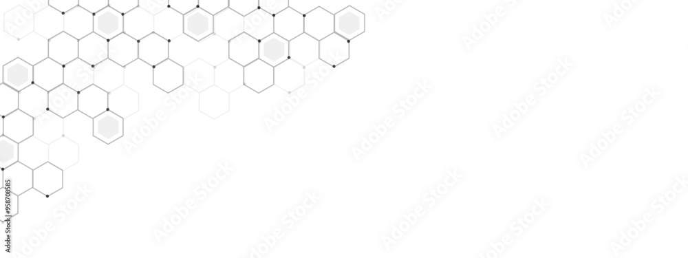 Vector Geometric abstract background with simple hexagonal elements. technology or science design Vector Geometric abstract background with simple hexagonal elements. technology or science design