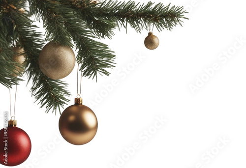 Christmas tree clipart illustration islated on white or transparent photo