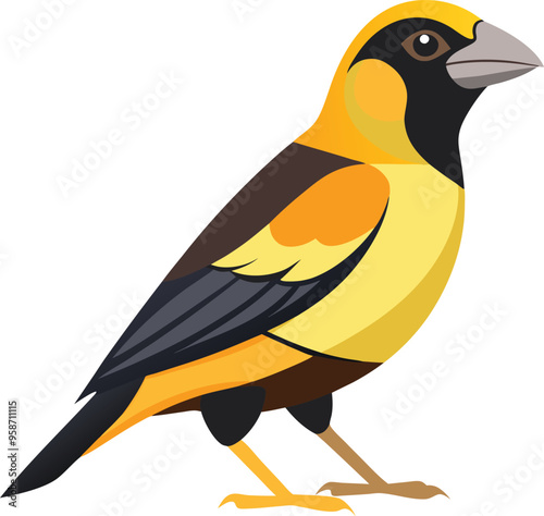 evening grosbeak bird artwork victor