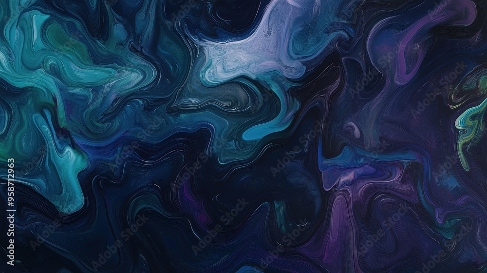 Obraz premium Dark and Mysterious Liquid Abstract Background