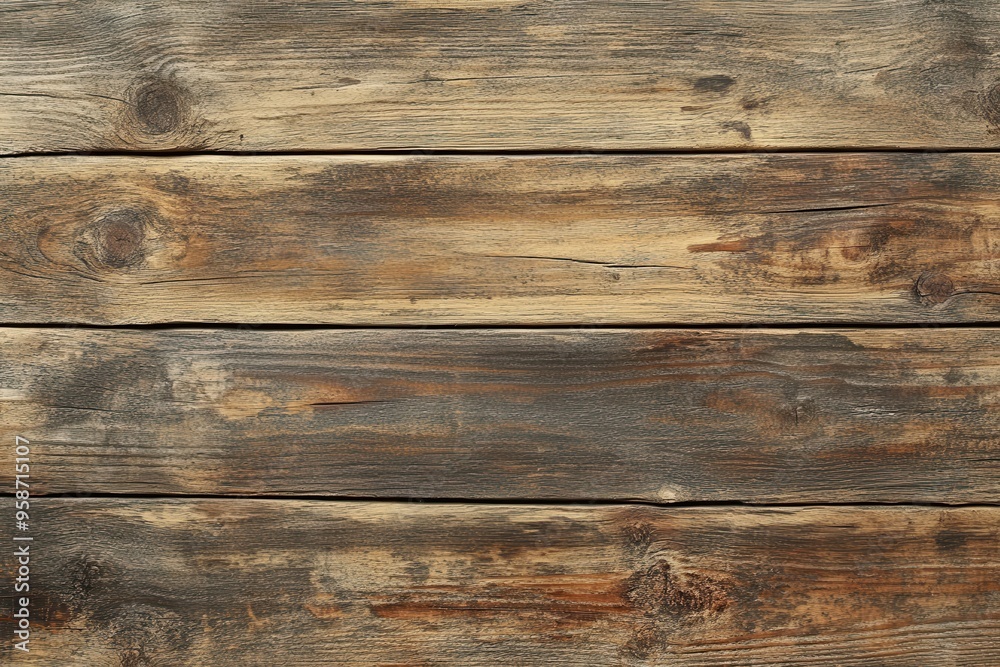 Weathered Wooden Planks with Knots and Grain Weathered Wooden Planks with Knots and Grain