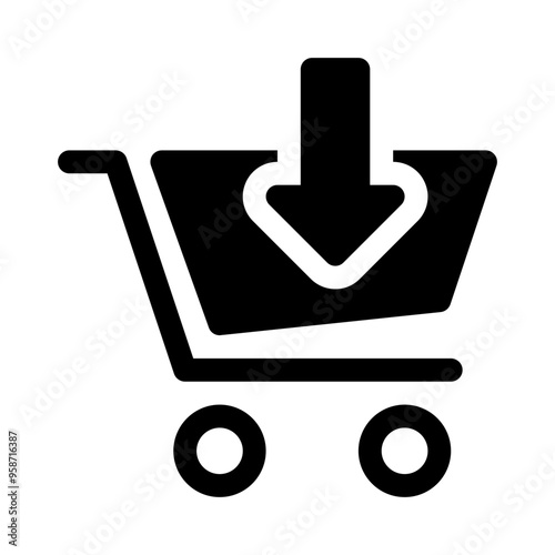 shopping glyph icon