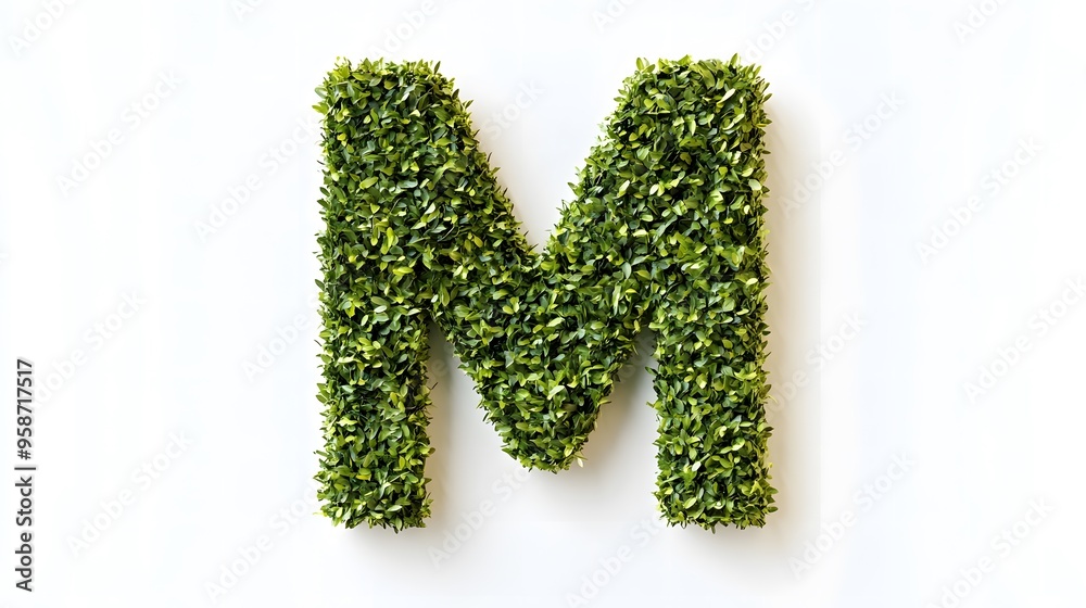 Hyper-Realistic Green Topiary Letter Hyper-Realistic Green Topiary Letter