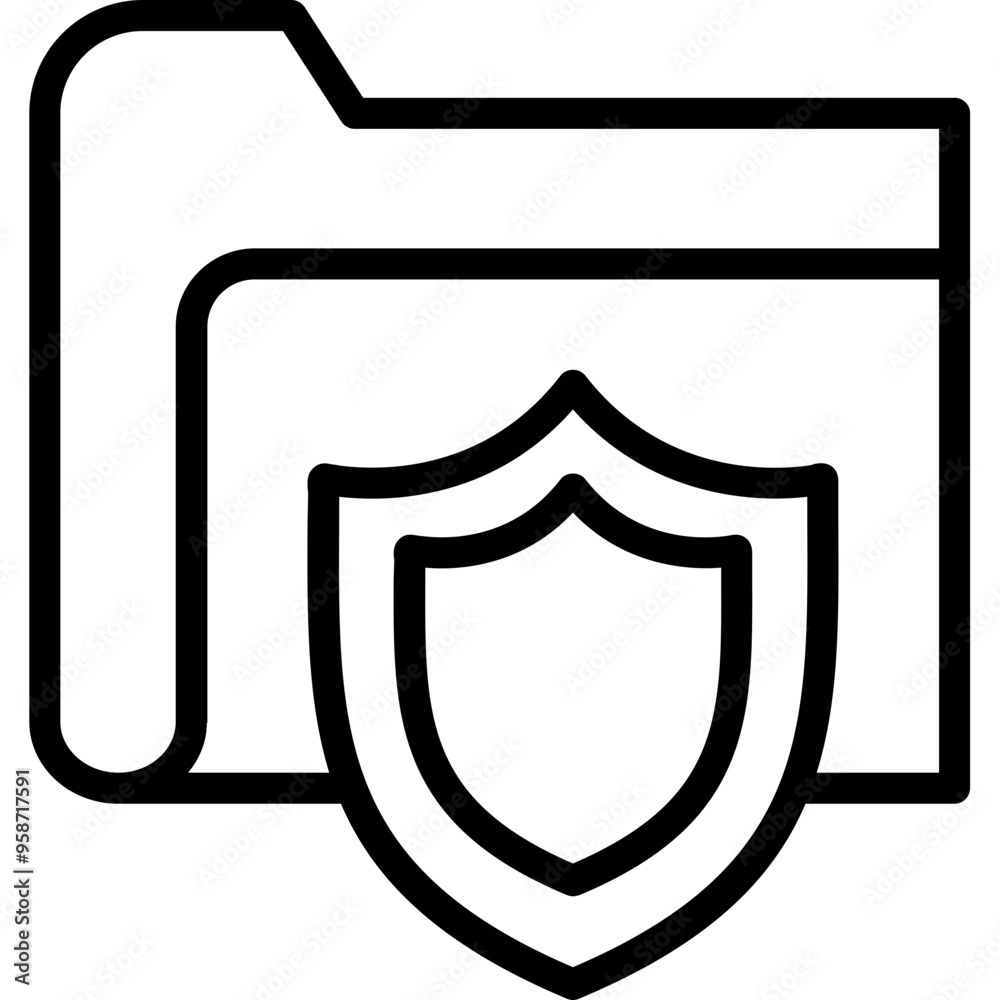Obraz premium Protect Folder Icon