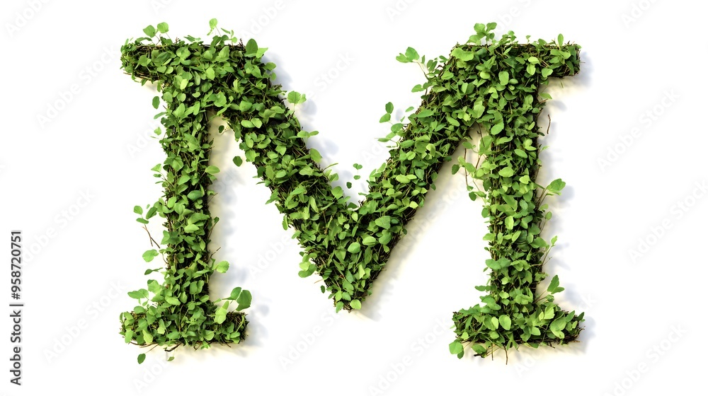 Hyper-Realistic Green Topiary Letter Hyper-Realistic Green Topiary Letter