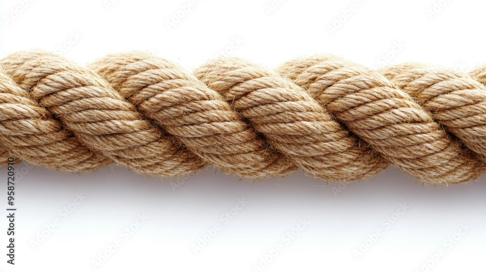 Close-up of a Thick Braided Rope Generative AI Close-up of a Thick Braided Rope Generative AI