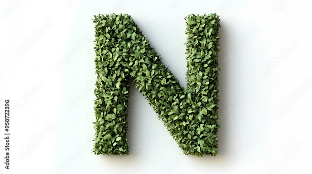 Hyper-Realistic Green Topiary Letter Hyper-Realistic Green Topiary Letter