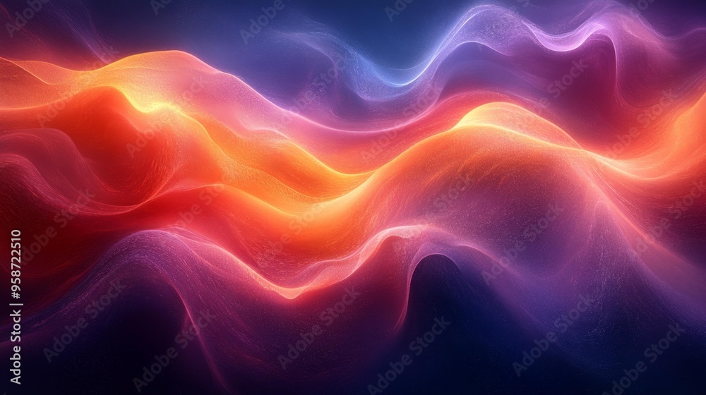 Obraz premium Abstract Flowing Light Waves Generative AI