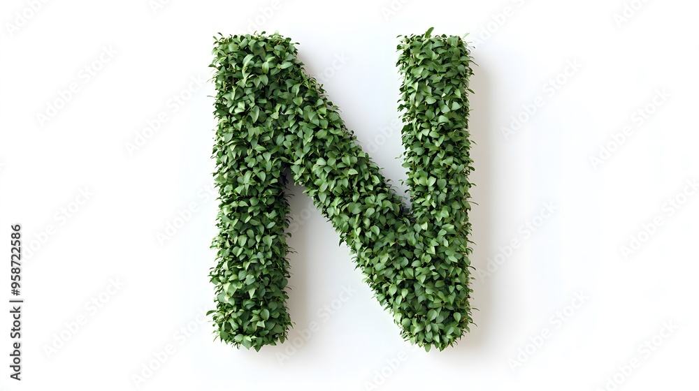 Hyper-Realistic Green Topiary Letter Hyper-Realistic Green Topiary Letter