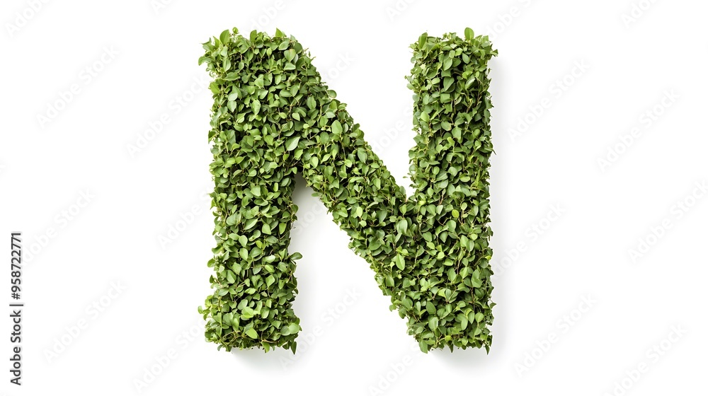 Hyper-Realistic Green Topiary Letter Hyper-Realistic Green Topiary Letter