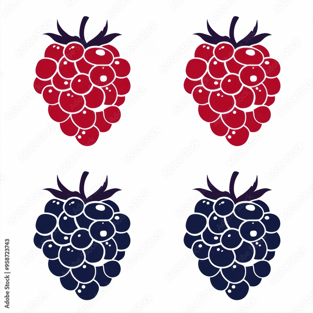 Vector illustration icon of rasberry