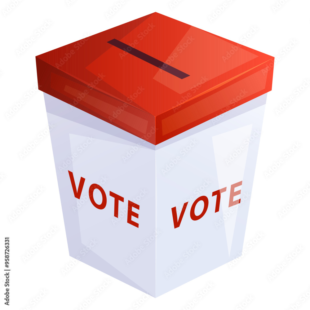 Election ballot box. Vote day element isolated on white. Election ballot box. Vote day element isolated on white.