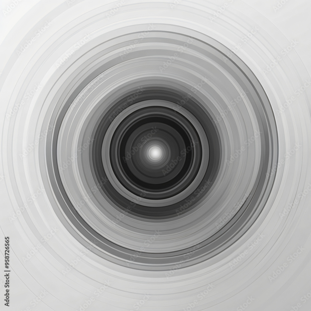Obraz premium Abstract grayscale concentric circles with smooth gradients and subtle depth.Abstract grayscale concentric circles with smooth gradients and subtle depth.