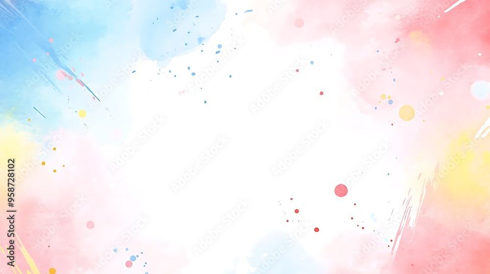 Obraz premium Vibrant Watercolor Background with Soft Hues Perfect for Creative Projects