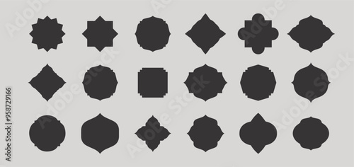 Islamic shapes vector