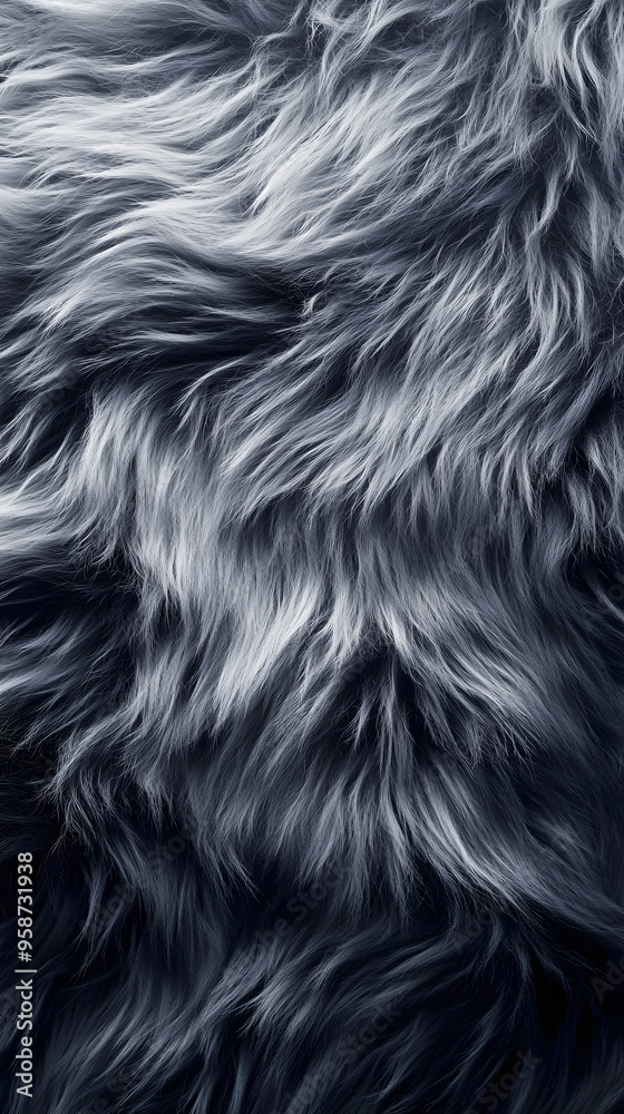 Fototapeta premium closeup of a fluffy texture of faux fur as background. soft abstract textile fabric