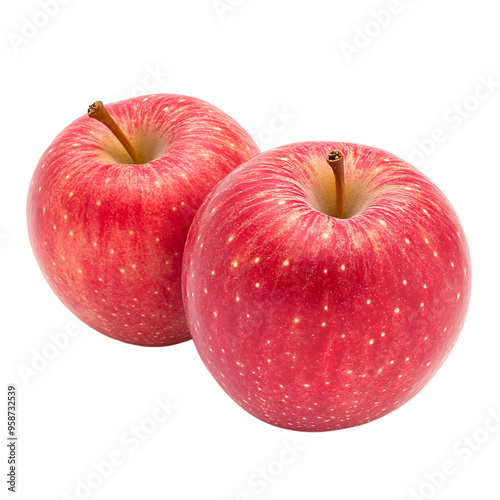 red apple isolated on a transparent background, 2 apple set, Multicolor Apples,Cut out red fresh apples isolated, Sweet summer fruit, set of red apples,set of two organic red apple fruit, Ai