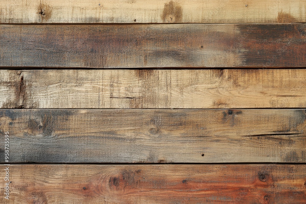 Close-up of Weathered Horizontal Wood Planks Close-up of Weathered Horizontal Wood Planks